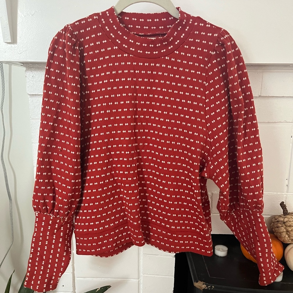 Madewell Puff Sleeve Sweater - small